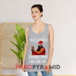 Randy Savage Have A Macho Christmas Sweatshirt 4 Randy Savage Have A Macho Christmas Grey Tank Top