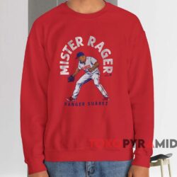 Ranger Suarez Mr. Rager Shirt 3 Ranger Suarez Mr Rager Shirt Red Sweatshirt