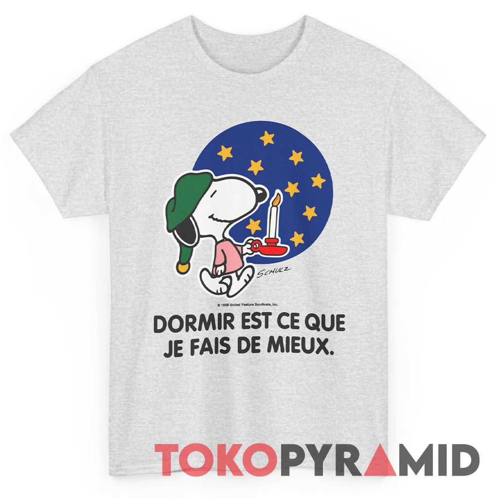 Rare 1958 Snoopy Dormir Est Ce Que Je Fais De Mieux Shirt Rare 1958 Snoopy Dormir Est Ce Que Je Fais De Mieux Shirt