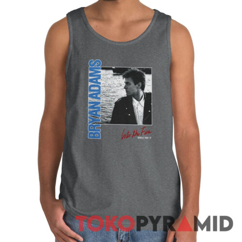 Rare 1987 Bryan Adams Into The Fire World Tour Tank Top Rare 1987 Bryan Adams Into The Fire World Tour Tank Top