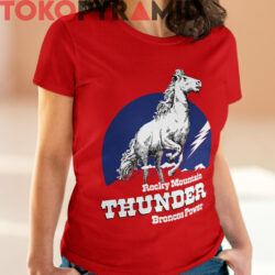 Rare 1987 Denver Broncos Rocky Mountain Thunder Broncos Power Shirt
