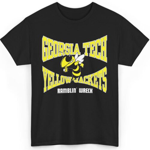 Rare 1990 Georgia Tech Yellow Jackets Shirt Ramblin Wreck