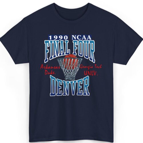 Rare 1990 NCAA Final Four Denver Shirt Arkansas Duke Georgia Tech UNLV