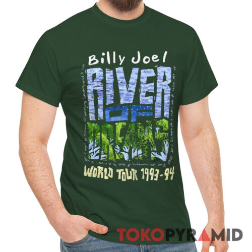 Rare 1993 Billy Joel River Of Dreams World Tour Shirt Front
