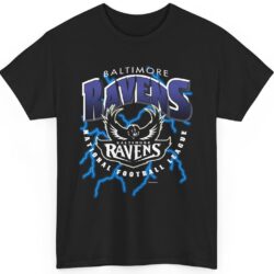 Rare 1996 Baltimore Ravens Lightning NFL Shirt