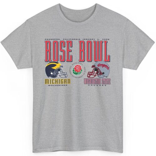 Rare 1998 Rose Bowl Michigan Vs Washington State Shirt