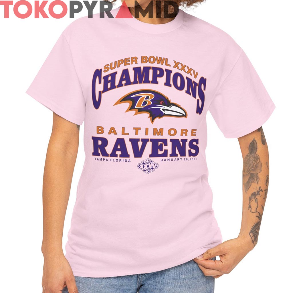 Rare 2001 Ravens Baltimore Super Bowl XXXV Shirt Rare 2001 Ravens Baltimore Super Bowl XXXV Shirt