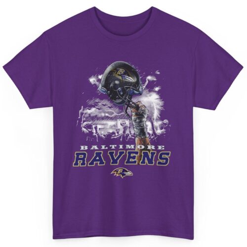 Rare 90s Baltimore Ravens In The Rain Shirt