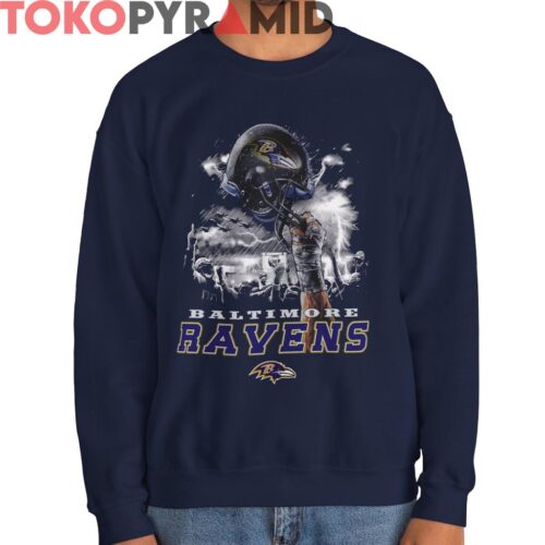 Rare 90s Baltimore Ravens In The Rain Shirt