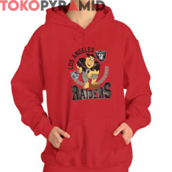 Rare 90s LA Raiders Fred Flintstone Hoodie