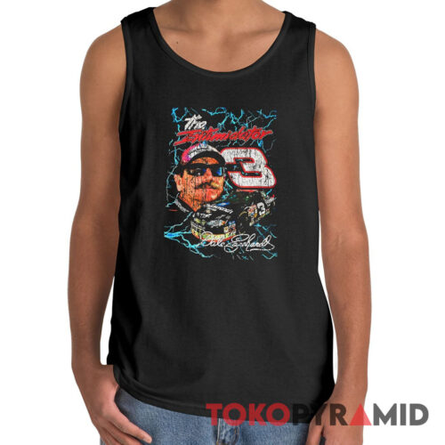 Rare Black Vintage Dale Earnhardt Sr 3 Nascar The Intimidator Tank Top