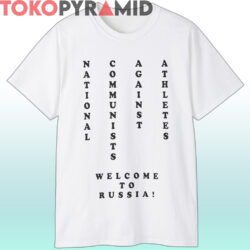 Rare Brian Bosworth NCAA Shirt Welcome to Russia