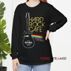 Rare Hard Rock Cafe Chicago Shirt 4 Rare Hard Rock Cafe Chicago Black Long sleeved