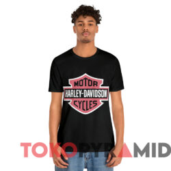 Rare Harley Davidson Pink Logo T shirt Black T shirt
