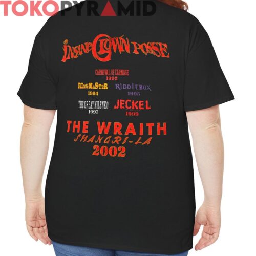 Rare Insane Clown Posse 2002 The Wraith Cards Shirt 2 Sided