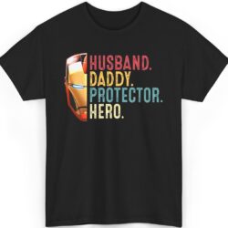 Rare Ironman Husband Daddy Protector Hero Shirt