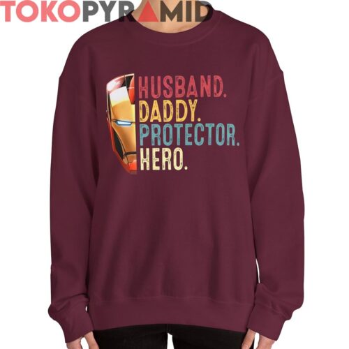 Rare Ironman Husband Daddy Protector Hero Shirt