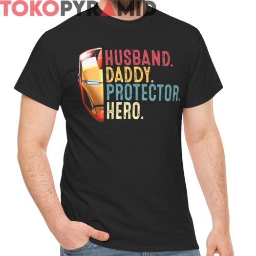 Rare Ironman Husband Daddy Protector Hero Shirt