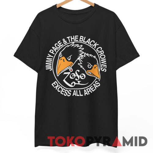 Rare Jimmy Page Black Crowes Excess All Areas Shirt Rare Jimmy Page Black Crowes Excess All Areas Shirt