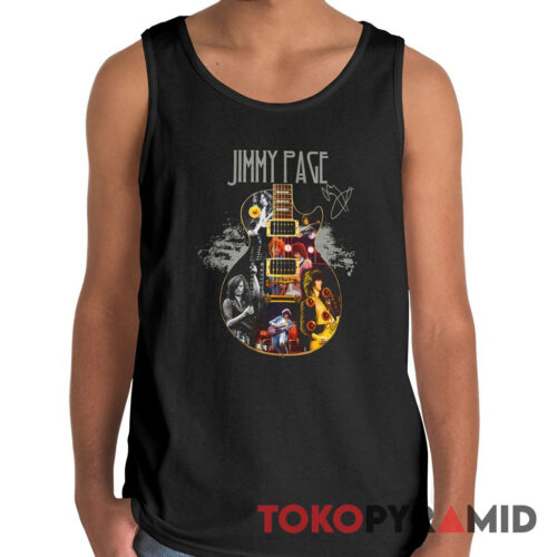 Rare Jimmy Page Guitarist Signature Tank Top