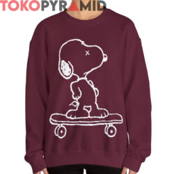 Rare Kaws Snoopy Skateboarding Shirt