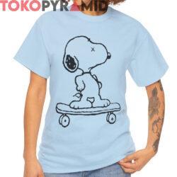 Rare Kaws Snoopy Skateboarding Shirt 3 Rare Kaws Snoopy Skateboarding Shirt