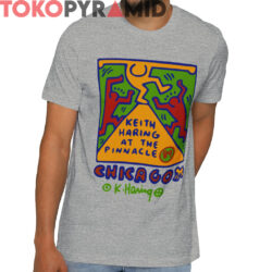 Rare Keith Haring At Gallery 37 Chicago Shirt 2 Sided