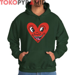 Rare Keith Haring Heart Face Shirt 3 Rare Keith Haring Heart Face Shirt