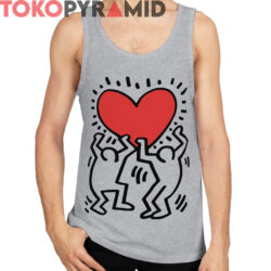Rare Keith Haring Holding Heart Shirt 4 Rare Keith Haring Holding Heart Shirt