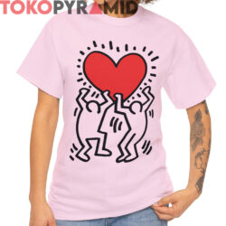 Rare Keith Haring Holding Heart Shirt