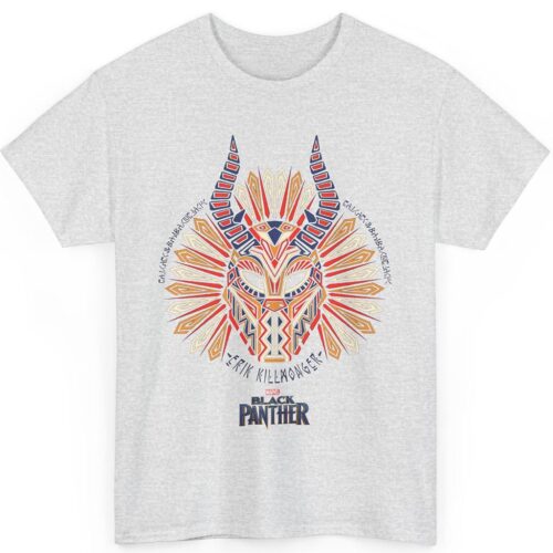 Rare Marvel Black Panther Erik Killmonger Mask Shirt