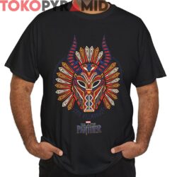Rare Marvel Black Panther Erik Killmonger Mask Shirt