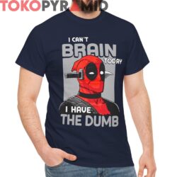 Rare Marvel Deadpool I Can't Brain Today Shirt