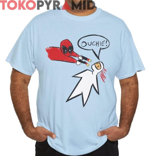 Rare Marvel Deadpool Ouchie Drawing Shirt Rare Marvel Deadpool Ouchie Drawing Shirt