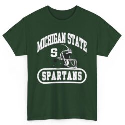 Rare Michigan State Spartans Football Helmet Shirt