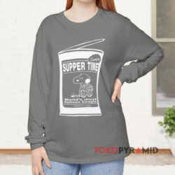 Rare Peanuts Snoopy Supper Time Long sleeved