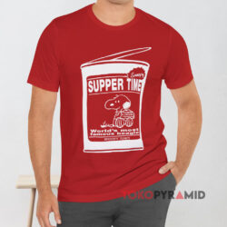 Rare Peanuts Snoopy Supper Time Shirt World's Most Famous Beagle Snoopy Town 4 Rare Peanuts Snoopy Supper Time Red T shirt