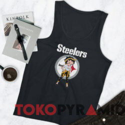 Rare Pittsburgh Steelers Betty Boop T-Shirt 3 Rare Pittsburgh Steelers Betty Boop T shirt Black TankTop