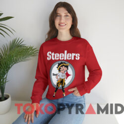 Rare Pittsburgh Steelers Betty Boop T-Shirt 2 Rare Pittsburgh Steelers Betty Boop T shirt Red Sweatshirt