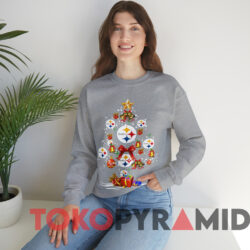 Rare Pittsburgh Steelers Christmas Sweatshirt Grey Sweatshirt