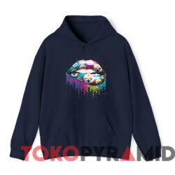 Rare Pittsburgh Steelers Lips T shirt Navy Hoodie
