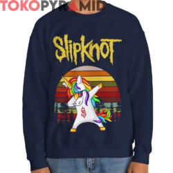 Rare Retro Slipknot Unicorn Dabbing Sunset Shirt