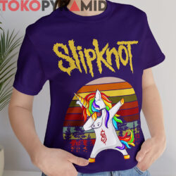 Rare Retro Slipknot Unicorn Dabbing Sunset Shirt