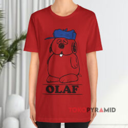 Rare Snoopy Peanuts Olaf Cartoon Shirt 4 Rare Snoopy Peanuts Olaf Cartoon Red T shirt