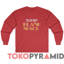 Rare Taylor Swift Blank Space T-Shirt 3 Rare Taylor Swift Blank Space T shirt Red Long sleeved