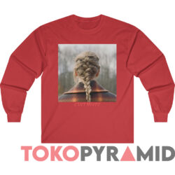 Rare Taylor Swift Evermore Album T-Shirt 3 Rare Taylor Swift Evermore Album T shirt Red Long sleeved