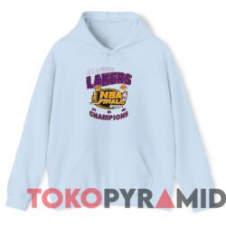 Rare Vintage 00s Los Angeles Lakers 2000 NBA Finals Tee 4 Rare Vintage 00s Los Angeles Lakers 2000 NBA Finals Tee Light Blue Hoodie