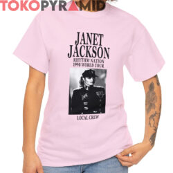 Rare Vintage 1990 Janet Jackson Rhythm Nation Tour Local Crew Shirt