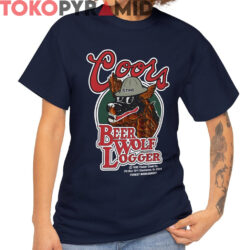 Rare Vintage 1992 Coors Beer Wolf Logger Shirt