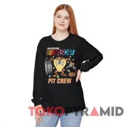 Rare Vintage 1993 Nascar Pit Crew Taz T-shirt 2 Rare Vintage 1993 Nascar Pit Crew Taz T shirt Black Long sleeved